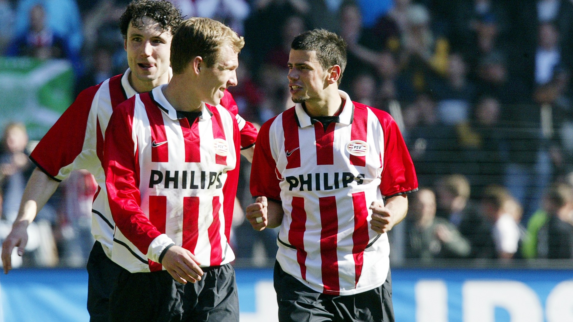 'Batman and Robben' - With Mateja Kezman and Van Bommel in the back (©Gallo images)